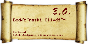 Bodánszki Olivér névjegykártya